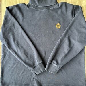 Ralph Lauren Black Sweater with Gold Emblem